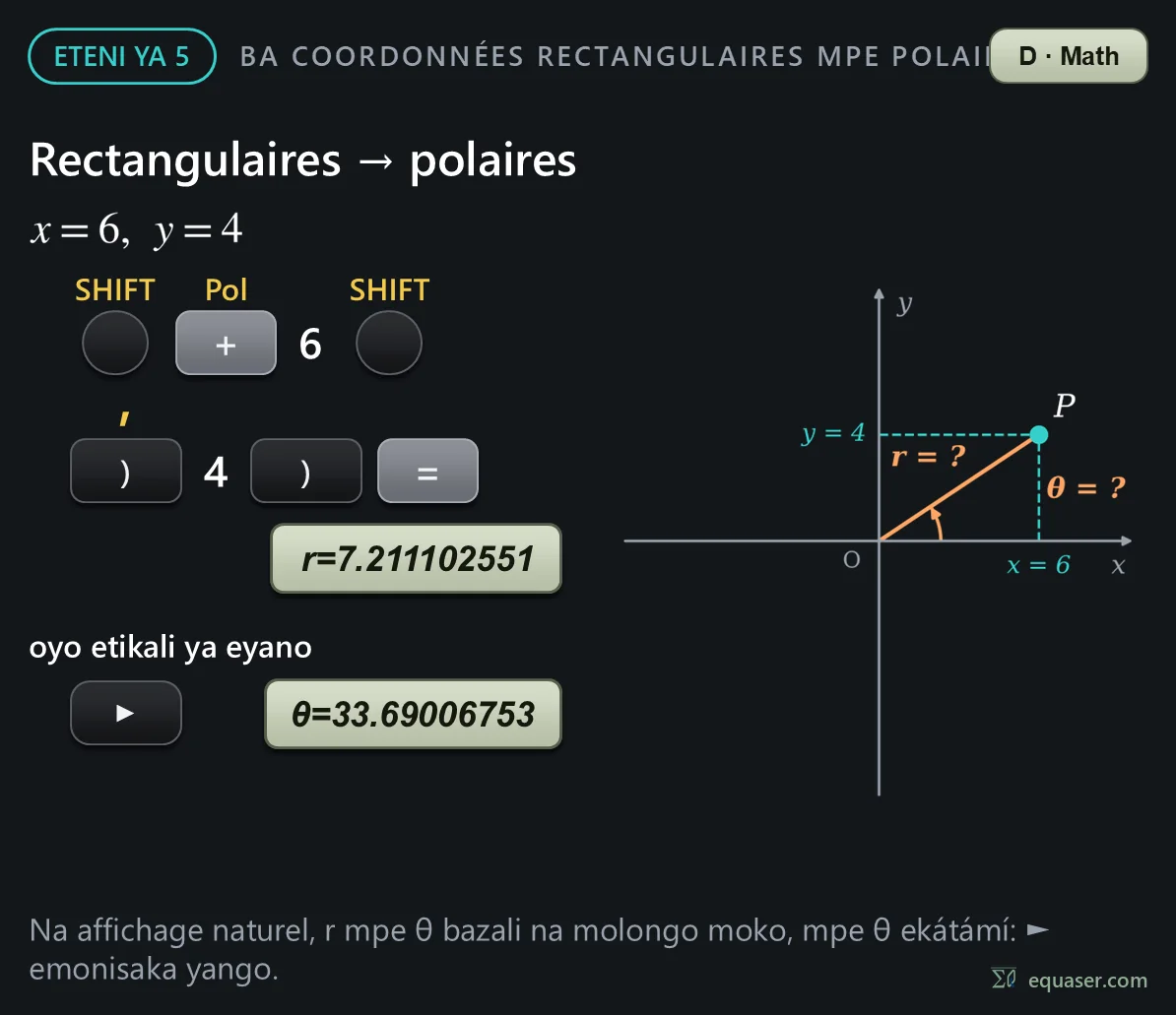 Rectangulaires → polaires