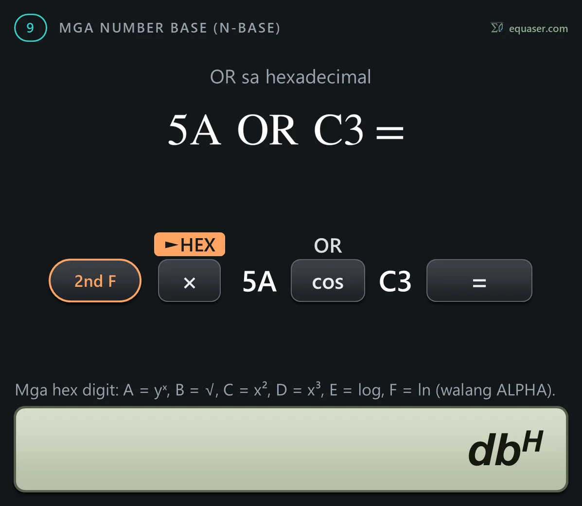 OR sa hexadecimal