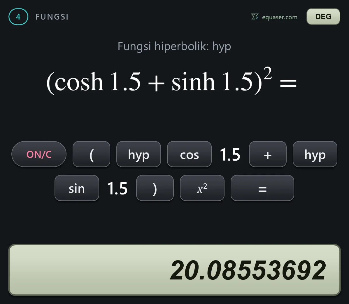 Fungsi hiperbolik: hyp