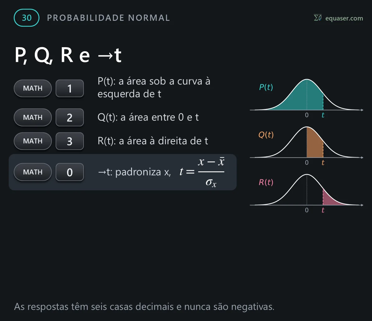 P, Q, R e →t